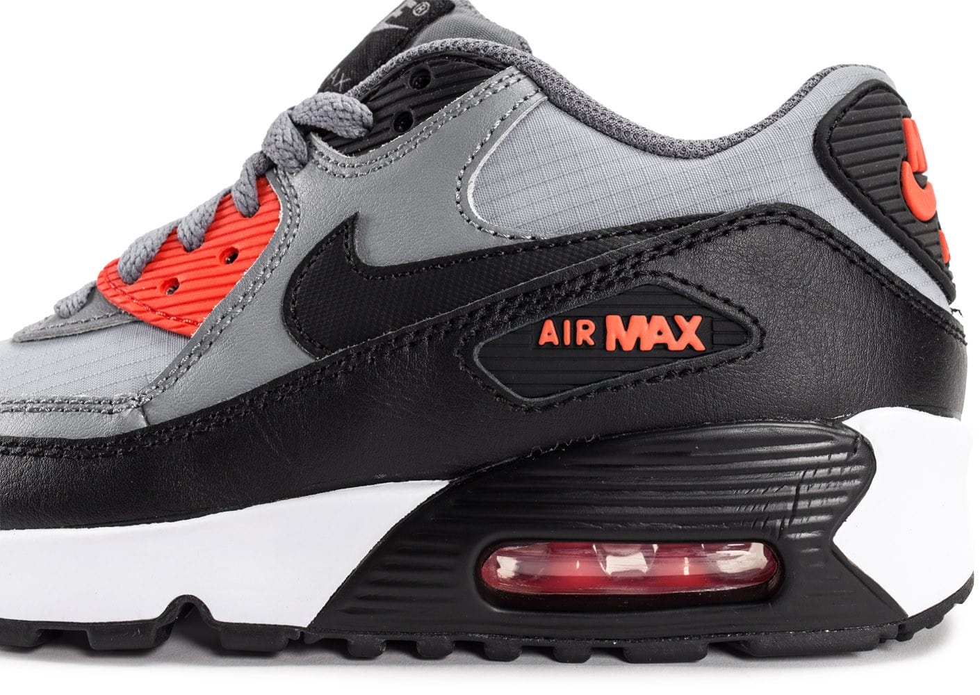 nike air max 90 junior anthracite, ... Chaussures Nike Air Max 90 Mesh Junior anthracite vue dessus